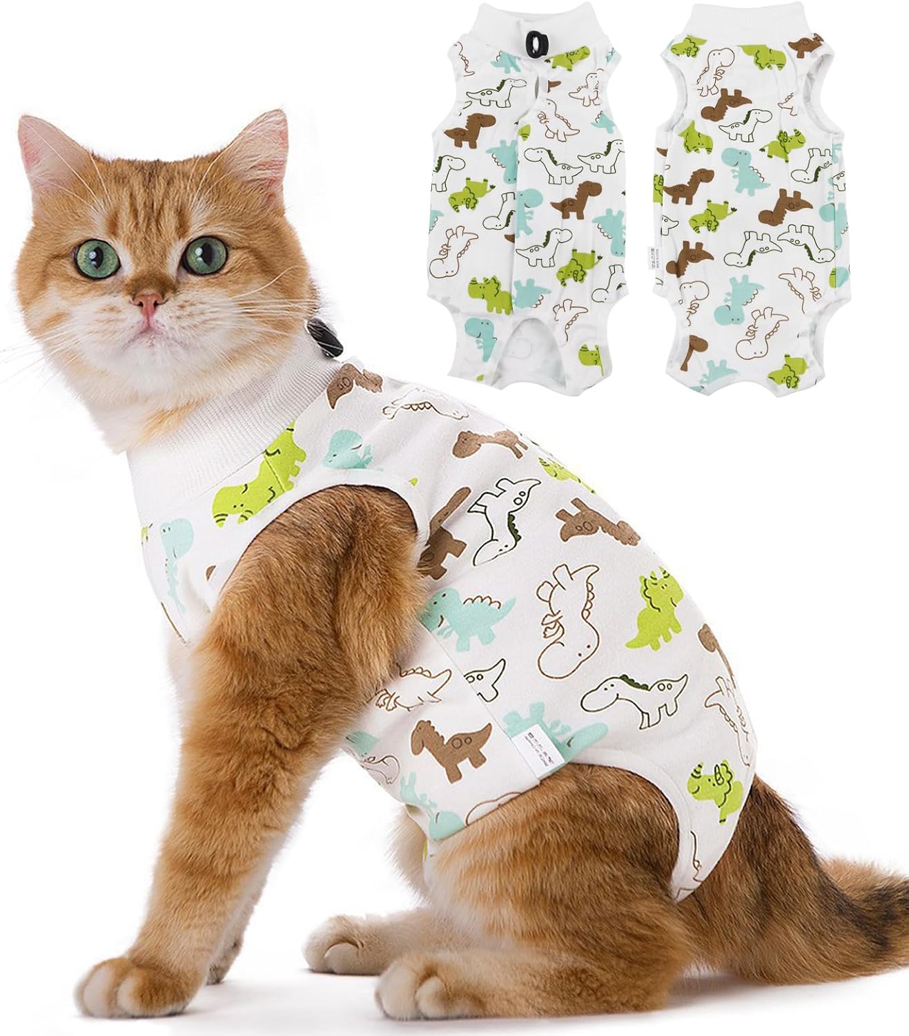 Cat Professional Recovery Suit，Body Suits for Abdominal Wounds or Skin Diseases，E-Collar Alternative for Cats, Onesie Cat Clothes After Surgery Collar & Cone Alternative