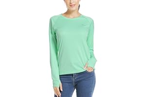 WILLIT T-shirt à manches longues pour femme UPF 50+ Protection solaire SPF UV T-shirt Rashguard T-shirt de course pour la randonnée, la course, la pêche, séchage rapide, léger