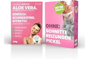 ‎ARTE FIORI Capillum AMOVE Intim Enthaarungscreme Frauen Aloe Vera 200g - Premium Enthaarungspulver Intimbereich - schmerzfreies Dusch Haarentfernungspulver Intim ohne Zusatzstoffe mit neutralem Geruch