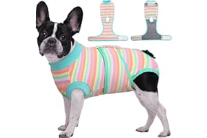 Kuoser Hundebody nach OP, Atmungsaktive Hundebody nach Kastration Rüde/Hündin Katzenbody nach OP als Leckschutz, Schutzkragen Hund Alternative für Hunde Katzen