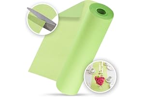 100%Mosel Runner da Tavola in Pile, in Verde Pastello (30 cm x 25 m), Runner Decorativo da Tavola, elegante Decorazione da Tavola per Compleanni & Matrimoni