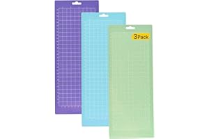LEFSDVF Cutting Mat 3Pcs Cutting Mat for Cricut Joy, 4.5in*12in Expression Machine Maker Adhesive&Sticky Non-Slip Flexible Square Gridded Cut Mats Set Matts for Joy Accessories