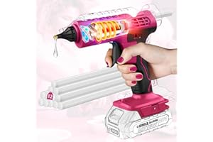 INNOPOWER Pistolet à Colle Chaude Rechargeable 100w Pour Batterie Makita, Pistolet à Colle à Chauffage Rapide Avec 12 BâTons De Colle Pcs, Pistolet à Colle Chaude Pour Le Bricolage, L'Artisanat