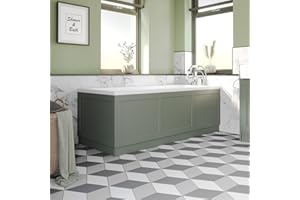 Affine® Traditional 1700 Side Front Panel MDF Bath Panel 18mm, Wooden Panels for Bathroom Baths Soaking Tubs, Adjustable Plinth, Easy to Cut, Matt Green