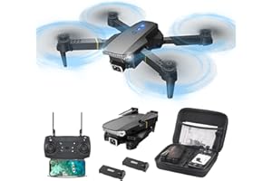 Wipkviey T27 Dron con Cámara | Drones para Niños, WiFi FPV Drones Plegable, RC Quadcopter para Principiantes, Juguetes para Niños, Equipado con 2 Baterías y Bolsa Portátil