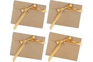 MOOKLIN ROAM Busta Kraft Busta di carta, 30 pezzi Kraft riciclata Buste di Retro Carta Fatti a Mano in stile Vintage per Matrimonio Compleanno (17.2 x 12.5 cm)