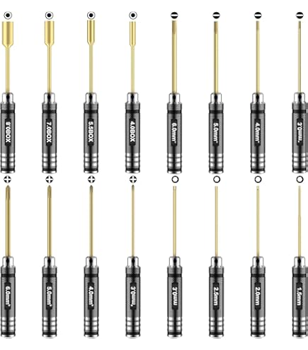 HRB POWER HRB Lot De 4 Tournevis Hexagonaux 1,5 Mm, 2,0 Mm, 2