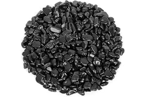 ORIENTREA Mini Obsidienne pierres polies de cristal, Obsidienne naturelle de 500 g, Petite Passée Chips écrasé Pierre Guérison Reiki Cristal Bijoux Décoration de la Maison