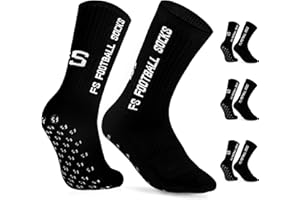 Gohanny Calze Calcio Antiscivolo Pacco da 3 Grip Socks Calcio, 35-39 39-46, Pettinato al 75%, Traspirante ed Elastico, Football Socks per Uomo Donna-Unisex Adulto