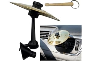 DOINEUFL Auto Schlagzeug,Mini Car Cymbal,Autobecken kompaktes Design, Schlagzeug Auto Deko, für Alle Arten von Fahrzeugen Schlagzeuger, Musikliebhaber (Gold)