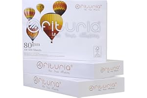 Folios A4, Papel Multiusos para Impresora y Fotocopiadora, Papel Blanco para Entornos Laborales y Uso Doméstico, Tamaño din A4 80g/m², Paquete de Folios - Ofituria (1500 hojas – 3 paquetes)