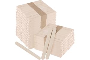 JEUIHAU 1500 PCS 150 x 18 x 1.6 mm Jumbo Lollipop Sticks, Natural Lolly pop Sticks, Popsicle Sticks, Wooden Sticks for Crafting, Stirring, Waxing, Ice Pop Stick for DIY Crafts