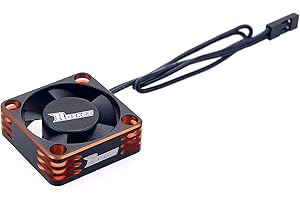 DollaTek Ventola di Raffreddamento Motore RC Dissipatore di Calore Motore 28000 RPM Ventola di Raffreddamento ESC per Auto RC 1/8 1/10 1/12 Scala 540550 Motore Brushless (Nero + Arancione)