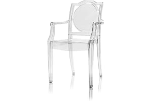 BELLELLI DESIGN La16 Chaise FANTÔME Transparente avec ACCOUDOIRS en Polycarbonate - Lot de 4 fauteuils - Neutre