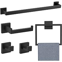 Alise Portasciugamani con doppia barra porta asciugamani per bagno, 61 cm, in acciaio inox SUS 304, montaggio a parete, nichel spazzolato