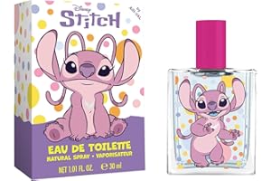 KEDOUCHA Disney Lilo & Stitch Angel – Eau de Toilette Enfant 30ml – Parfum Doux & Fruitée – Cadeau Fille ou Garçon – Flacon Illustré – Idéal Anniversaire, Noël
