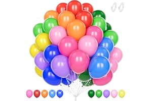 UNISUN Globos Arcoíris, 60 Piezas 12 Pulgadas Multicolores Coloridos Globos para Cumpleaños Niños Niñas Mujeres Hombres Baby Shower Aniversario Compromiso Boda Graduación Revelación Género Decoración Fiesta