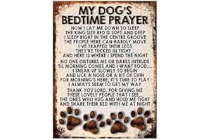 SHAWPRINT LIMITED Shawprint MY DOG'S BEDTIME PRAYER RETRO STYLE METAL TIN SIGN/PLAQUE DOG BREEDS (Any Dog No Breed) (8" x 6")