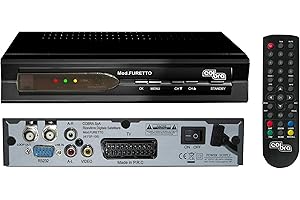 Cobra 10213 - Ricevitore digitale Satellitare FTA , mod. FURETTO, Nero