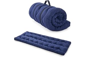 Jamdok Improved Thickness Camping Sleeping Mat for Camping Bed (190 x 75 cm), Quilted Sleeping Mattress For Adults, Portable Floor Pad