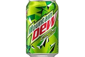 GENERICO Mountain Dew Bevanda Gassata Gusto Limone con Caffeina Confezione da 24 Lattine da 33 cl