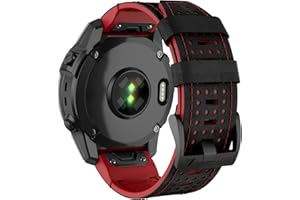 ISABAKE Leather Strap for Fenix 6X/Fenix 5X, 26mm QuickFit Watch Band for Garmin Enduro, Fenix 7X, Fenix 3, Tactix Bravo