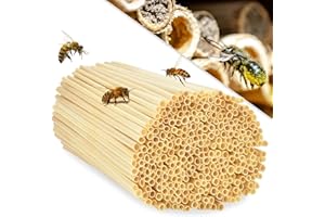 EKKONG 300 STK Nisthülsen für Insektenhotel, 14.5 cm lang Durchmesser 3-5 mm Nisthülsen für Wildbienen, Insektenhotel Füllmaterial, Weizenhalme füllung für Wildbienenhotel, Bienenhotel Nisthilfen