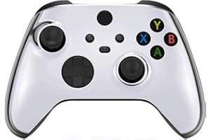 eXtremeRate Custom Shell for Xbox Series X & S Controller - Revamp Your Gaming Gear - Replacement Game Acessories Cover Faceplate for Xbox Core Wireless Controller - Chrome Silver