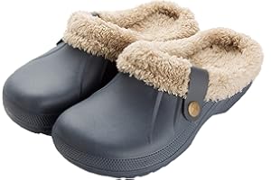 Kinengxi Pantofole Uomo Donna Invernali Zoccoli e Sabot All'aperto Caldo Pelliccia Ciabatte Morbido Impermeabile Scarpe da Giardino