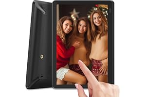 KENUO Digital Photo Frame 10 inch, 1920x1080 WIFI Digital Picture Frame with IPS Touchscreen,16GB Storage Auto-Rotate,Photo/Music/Video Player, Share Picture and Video Anywhere via App, Auto On/Off Timer