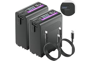 Mspalocell Bateria NP-F990 84,96 Wh/11800 mAh (PD30W USB-A i Type-c/USB-C) do Sony NP-F990 NP-F980 NP-F970 NP-F960 NP-F950 NP-F930 NP-F550 NP- F570 NP-F770 NP-F750 Bateria wymienna do kamery, 2 sztuki