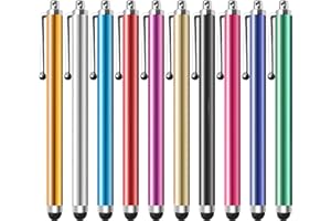 YUNJU Stylus Pen [10 Pack] Universal Capacitive Touch Screen Pens for Tablets, iPad Mini, iPad Pro, iPad Air, Smartphones, Samsung Galaxy - Multiple Colors