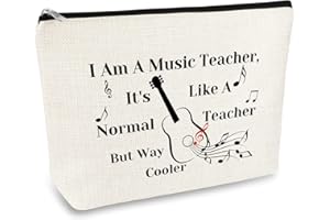 MIKELA Music Teacher Gifts for Women Music Teacher Appreciation Gifts Makeup Bag Music Lover Gifts Birthday Christmas Thanksgiving Gifts for Music Teacher Coworkers Friend Retirement Gift Travel Cosmetic Bag