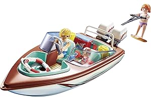 Playmobil - 9428 - Vacanciers avec Vedette et Moteur Submersible