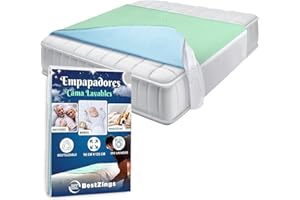 BestZings - Empapadores Cama Adultos - Protector Colchon Pipi stop - Empapadores bebe - Empapadores adultos - Empapador Reutilizable - Protector colchon 135 - Con alas 135x90