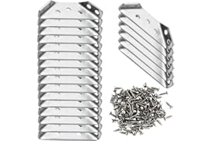 IIRC Winkelverbinder Edelstahl Winkel 22 Stück Metallwinkel Dreiecksstütze 61x22mm mit 154Pcs Schrauben Möbelverbinder Reparatur Platte Eckwinkel für Schrank Tisch Stuhl