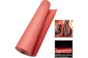 ‎TIKXLAFE Tikxlafe Metzgerpapier Pink, BBQ Kraftpapier, 53 m, 25 m,15 m das Original Metzger-Papier,Breite 45 cm/60 cm, für Grill, Smoker, Fischfleisch, Grill,perfektes Kochen von saftigem(45cm×53 Meter Roll)