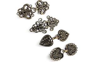 Dimeho 4 broches vintage para suéter y bufanda, broches de abrigo, broches antiguos, broches celtas, cierre de capa, clips para cardigan, vestido, camisa, broche, clips para mujer