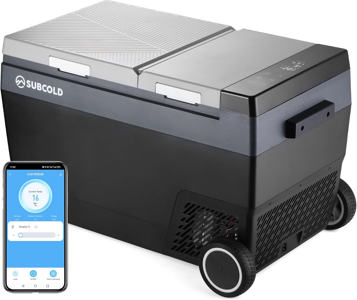 Subcold Roam45DZ Portable Car Fridge Freezer 45L – 12V/24V/240V Compressor Cooler with App Control, Eco/Max Modes, Battery Protection, Low Noise 44dB – for Cars, Camping, Road Trips & Off-Grid Use