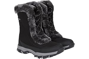 Mountain Warehouse Ohio Womens Snow Boots - Snow Proof Ladies Faux Fur Shoes, Thermal Tested -20 °C, IsoTherm - Winter Skiing, Winter Sports, Walking