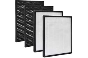 KEEPOW Juego de 2 filtros de repuesto para purificador de aire Levoit LV-PUR131 y LV-PUR131S, True HEPA y filtros de carbón activado