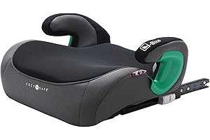 Cozy N Safe Astra i-Size 135-150cm Child Booster, 3-Point Seatbelt or ISO-Fix, Extra deep Foam-Padded seat and armrests, 135-150 cm, Approx. 6-12 Years Old, Forward-Facing, Removable Covers – Onyx