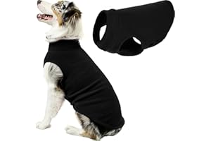 Gooby Hundepullover aus Stretch-Fleece, Schwarz, Größe 5XL, Warmer Pullover für kleine Hunde und Jungen
