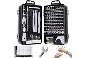 FANACAN Screwdriver Set, 140-In-1 Precision Tool Kit for DIY Electronic Repairs, Includes Electric Adapter & Anti-Static Wrist Strap (Grey)