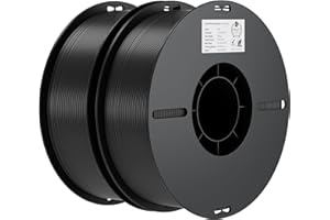 Creality Ender-PLA Filament Value Pack (Noir+Noir), 2KG Bobine Filament PLA 1.75mm Résistant pour Imprimante 3D, Neatly Wound Impression Fluide, Non Colmatage et Déformation