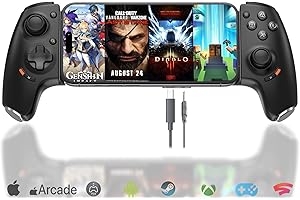 MEGADREAM USB C Mobile Gaming Controller for iPhone 17/16 Series & Android (Type C), Plug and Play Gamepad Joystick, Streaming PS5/Xbox/PC Games on Mobile Phone, Cloud Gaming, Hall Effect Rocker & Trigger