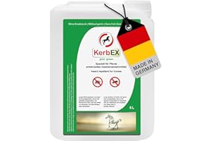 KerbEX grün - 5 Liter - Insektenabwehrmittel für Pferde – Ohne Knoblauch mit spezieller Komposition ätherischer Öle, Schutz vor Bremsen, Mücken, Kriebelmücken und Zecken