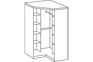 ‎WIMEX Wimex Kleiderschrank/ Eckschrank Click, 2 Türen, (B/H/T) 95 x 198 x 95 cm, Alpinweiß