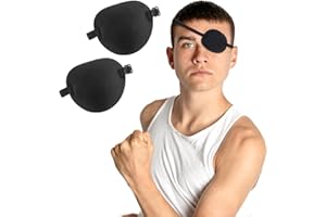 JJUNW Pojedynczy bandaż na lewe lub prawe oczy, regulowane plastry na czarne oczy, medyczne plastry dla dorosłych i dzieci (2)