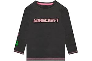MINECRAFT Maglietta Maniche Lunghe Nero